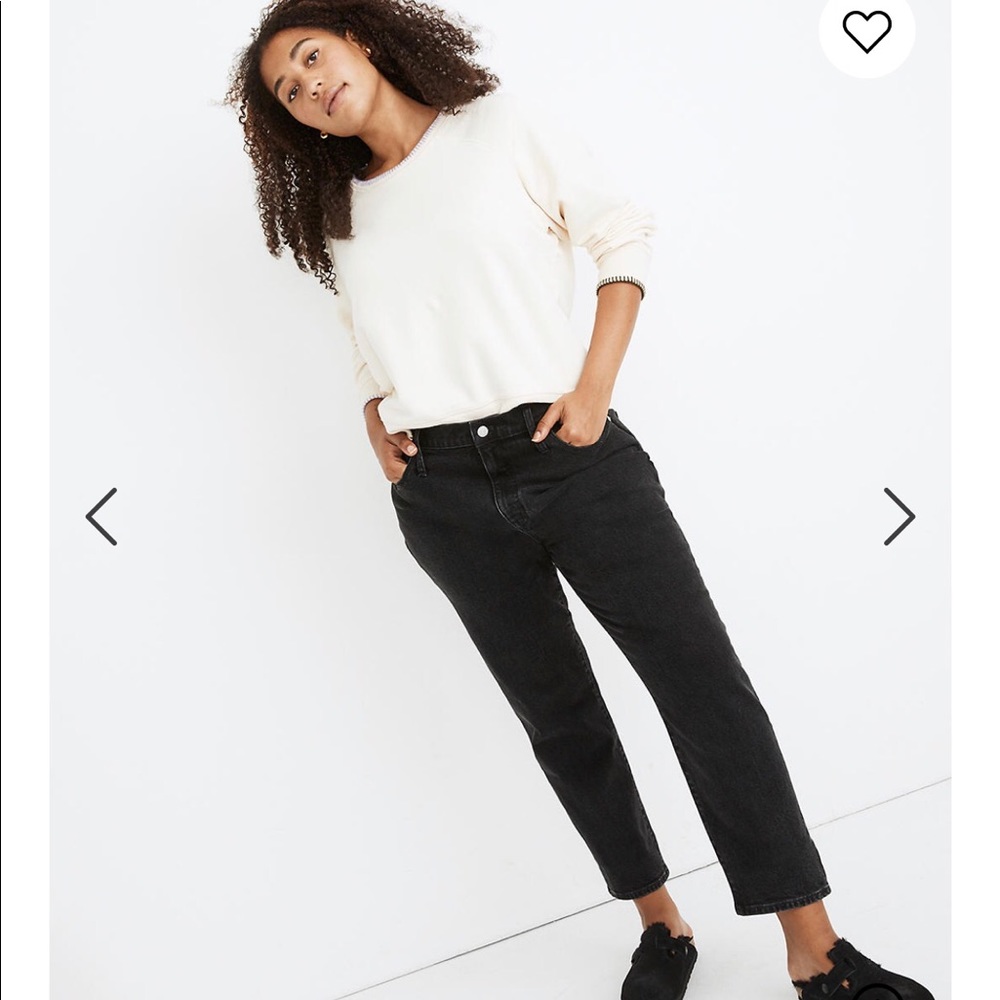 Madewell tomboy straight jeans in Lunar Wash